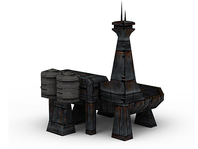 游戏建筑场景模型3d模型
