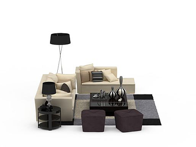 3d休闲沙发组合免费模型