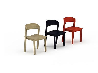3d现代简易座椅模型