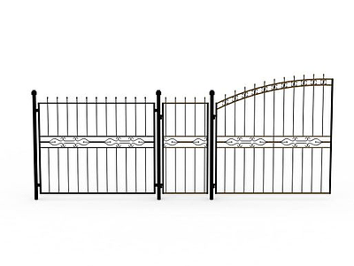 3d欧式铁艺室外围栏免费模型