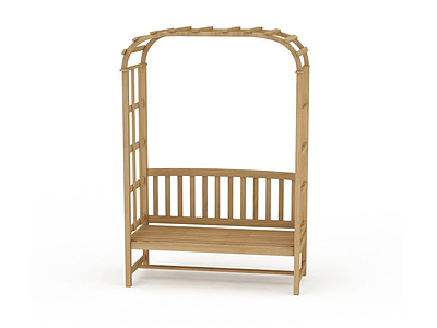 庭院木制椅子模型3d模型