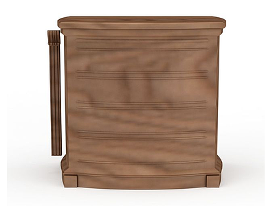3d现代实木柜子模型