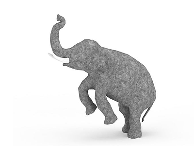 室外大象雕塑模型3d模型