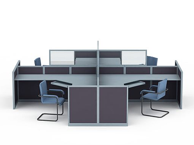 办公室桌椅模型3d模型