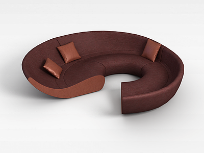 创意弧形沙发模型3d模型