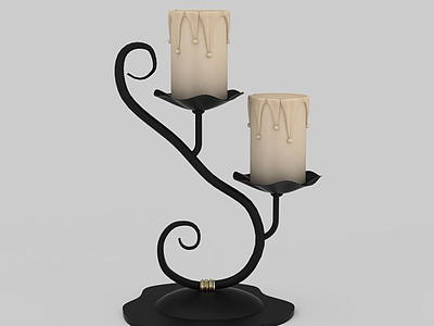 3d创意蜡烛灯免费模型