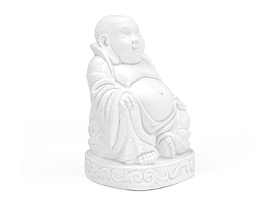 3d大肚弥勒佛雕塑免费模型