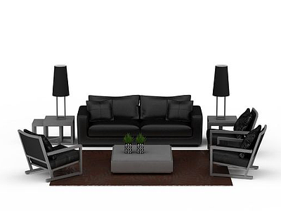 3d中式沙发组合免费模型