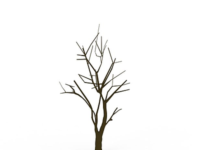 3d光秃的树干模型