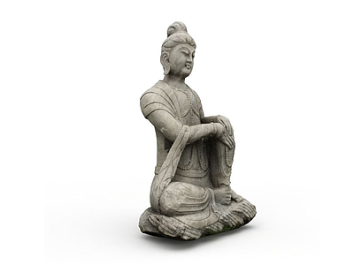 3d佛教艺术品模型
