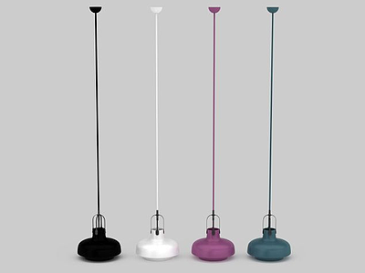 3d彩色装饰吊灯免费模型