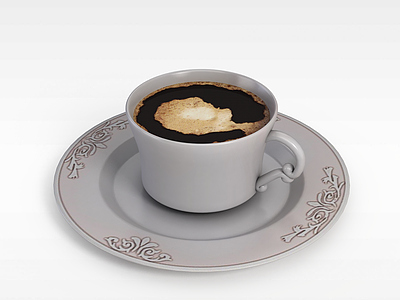 3d咖啡杯子模型