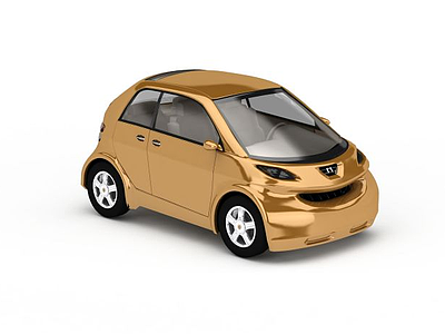 金色轿车模型3d模型