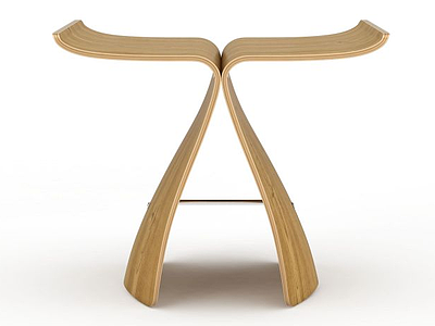 3d现代创意黄花梨木桌子模型