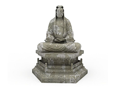 3d仿古佛教艺术品模型