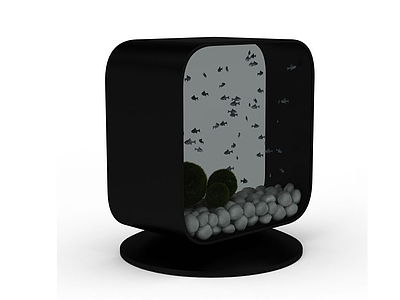 黑色水族箱模型3d模型