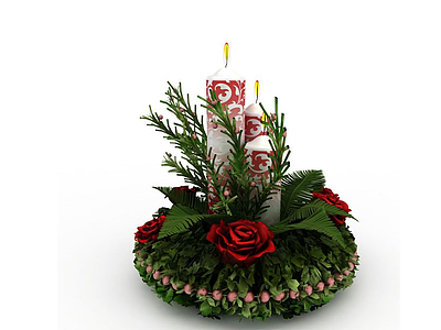 3d圣诞节蜡烛Christmas模型