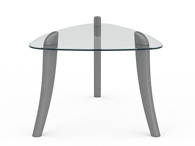 3d三腿玻璃桌模型