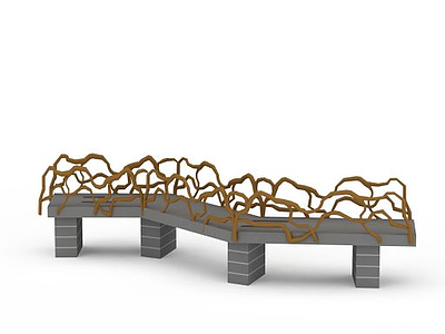 人行桥模型3d模型