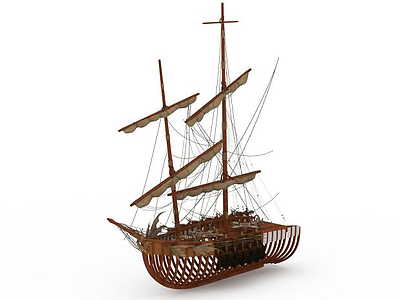 战船模型3d模型