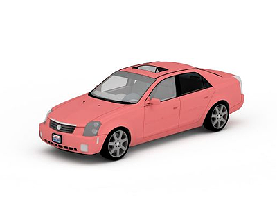 粉色小汽车模型3d模型