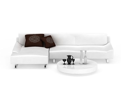 现代简约沙发茶几组合模型3d模型