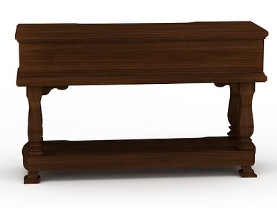 3d实木玄关桌模型