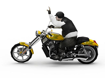 3d摩托车免费模型