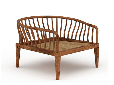 木质圈椅模型3d模型