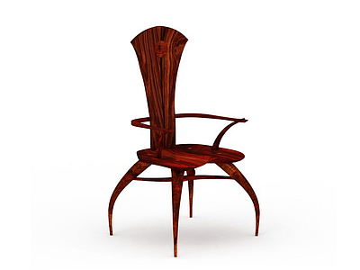 3d创意实木椅子模型