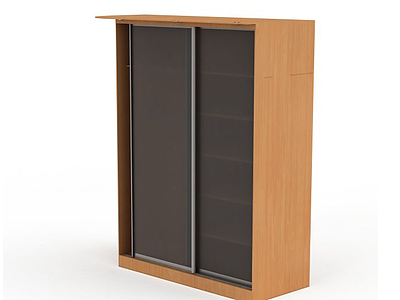 实木衣柜模型3d模型