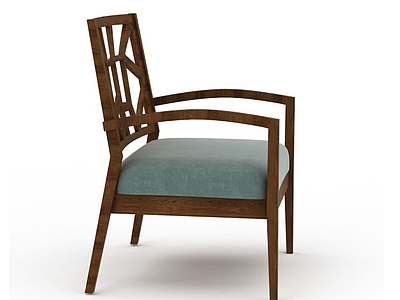 手扶木椅模型3d模型