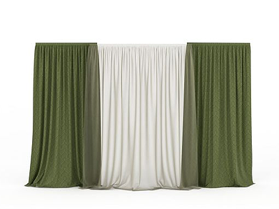 3d卧室遮光窗帘免费模型