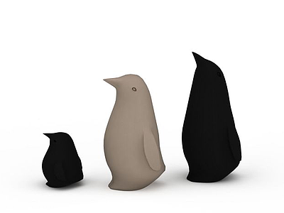 3d企鹅工艺品摆件免费模型