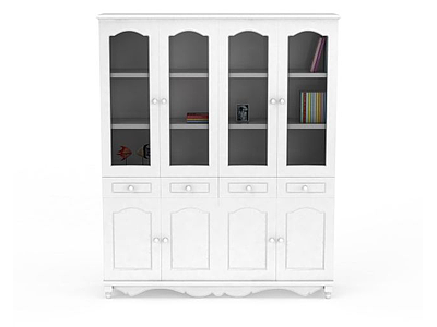 3d现代风格书柜免费模型
