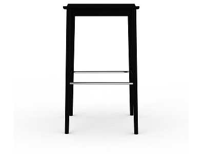 黑色高脚凳模型3d模型