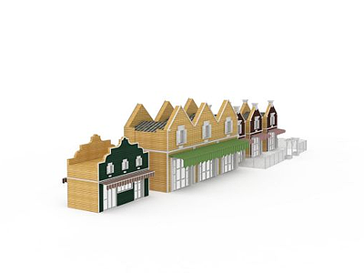 3d荷兰小镇模型