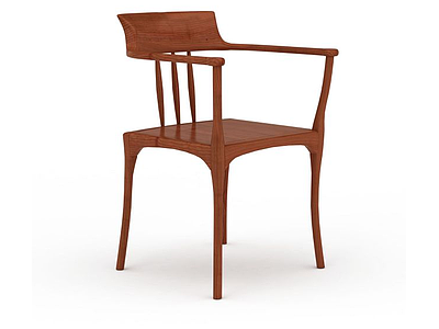 3d现代木椅模型