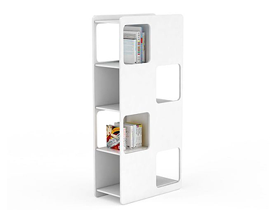 3d现代创意书柜免费模型