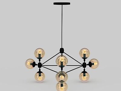 3d创意水晶吊灯免费模型