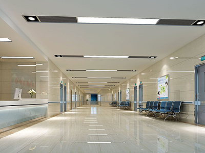 3d医院走廊模型