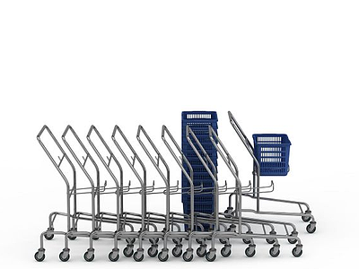 购物篮购物车模型3d模型