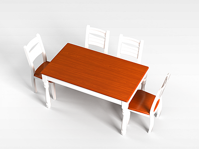 3d客厅餐桌组合模型