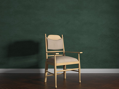 3d美式椅子模型