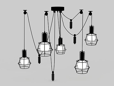 现代吊灯模型3d模型