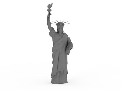 3d自由女神雕像免费模型