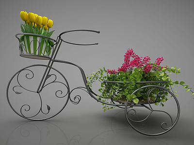 自行车花架模型3d模型
