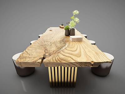 3d中式茶桌椅模型