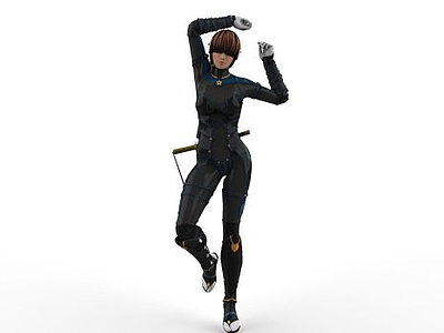 女战士模型3d模型