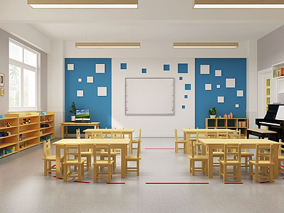 幼儿园教室模型3d模型